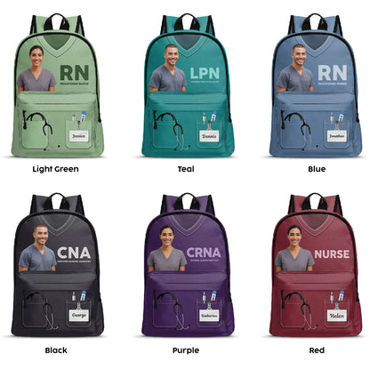 Nurse Scrubs Photo - Personalized Backpack