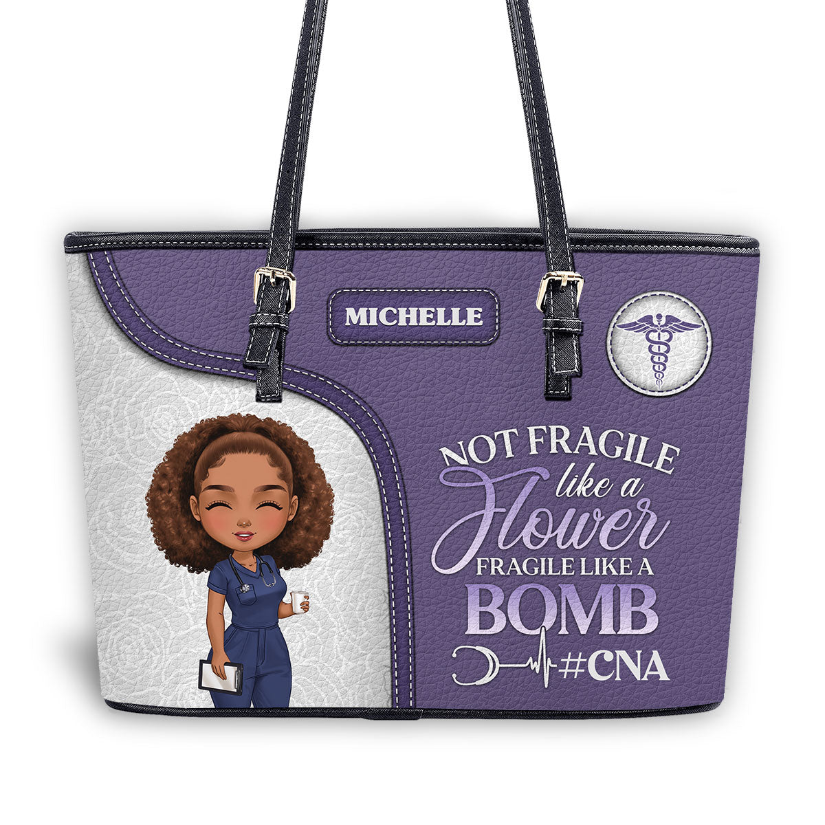 personalized custom nurse tote bag for work