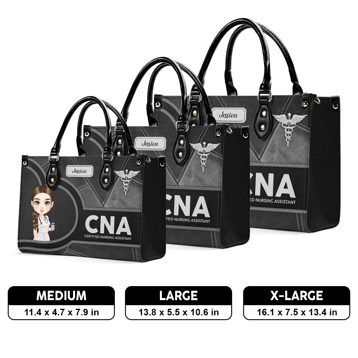 The Chic Nurse - Personalized Custom Leather Handbag