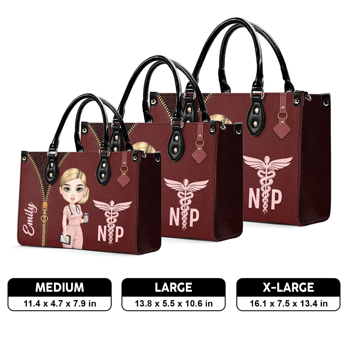 That Nurse - Personalized Custom Leather Handbag