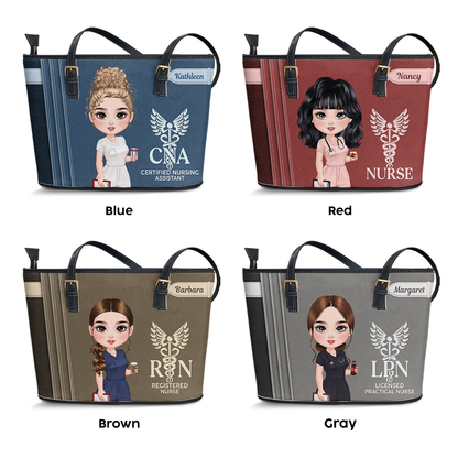 Fabulous Nurse Style - Personalized Custom Nurse Leather Tote Bag