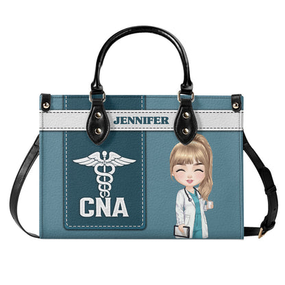 Basic Nurse - Personalized Custom Leather Handbag