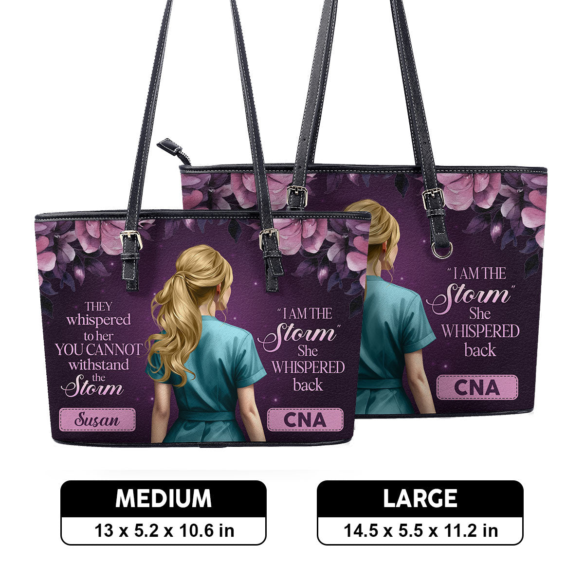 personalized custom nurse tote bag