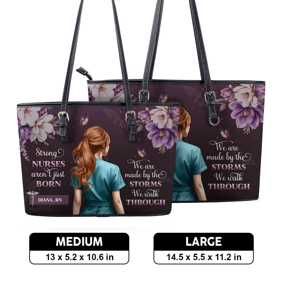 personalized custom nurse tote bag