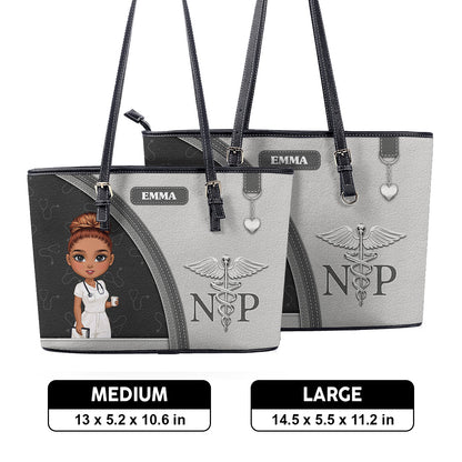 Favorite Nurse Bag - Personalized Custom Nurse Leather Tote Bag