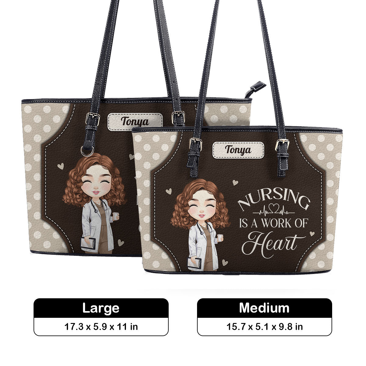 personalized custom nurse tote bag