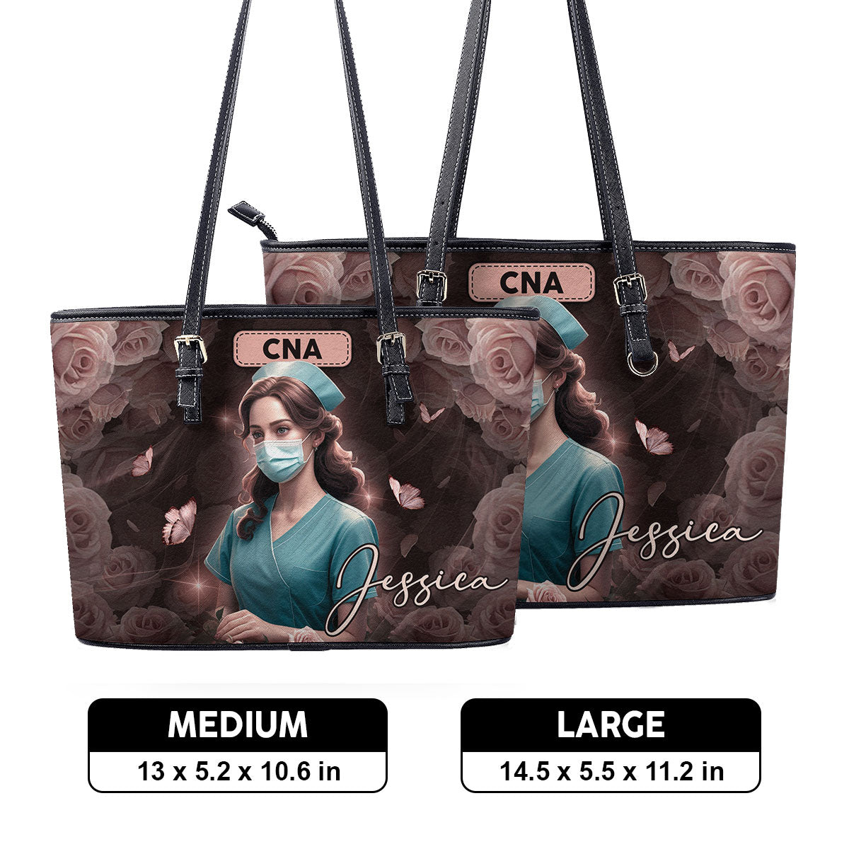 personalized custom nurse tote bag