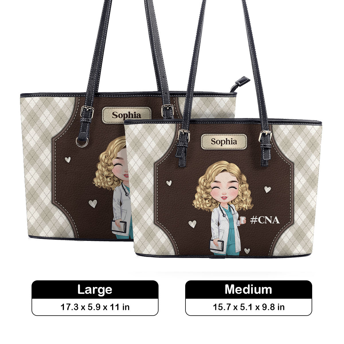 personalized custom nurse tote bag