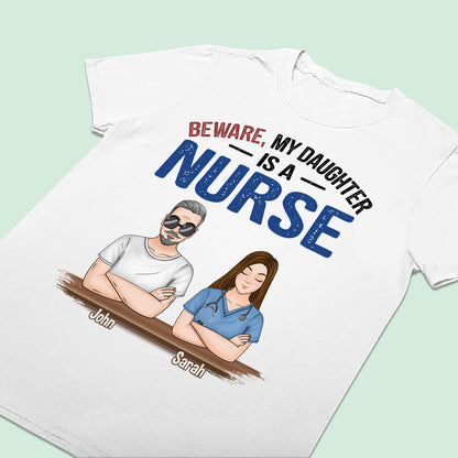 My Daughter Is A Nurse - Personalized Custom T-shirt