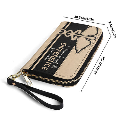 Never Forget - Personalized Nurse Leather Clutch Purse