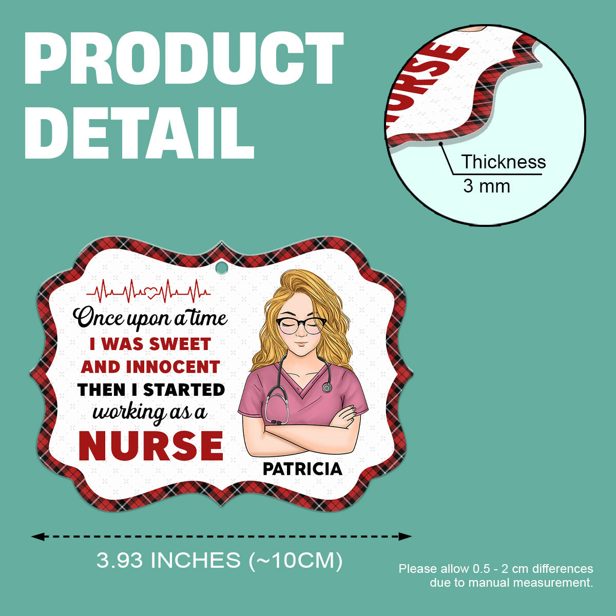 Sweet And Innocent - Personalized Nurse Acrylic Ornament