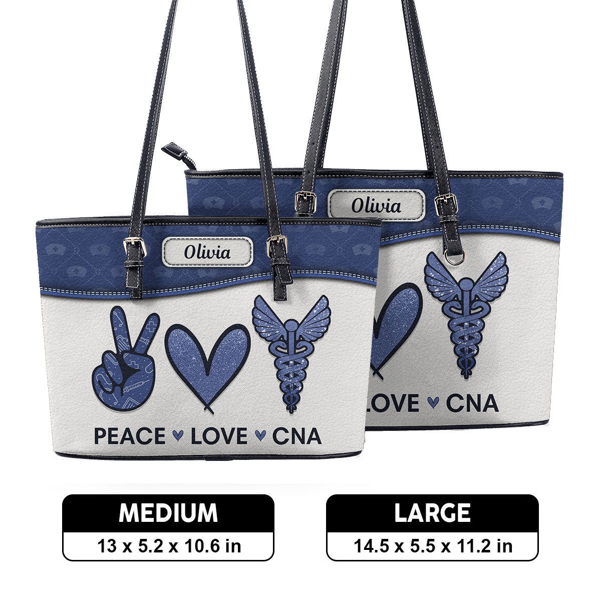 personalized custom nurse tote bag