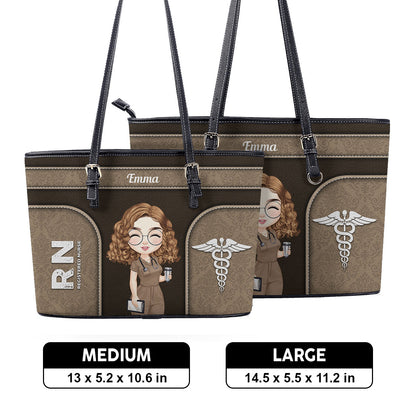 Flawless Style Nurse - Personalized Custom Nurse Leather Tote Bag