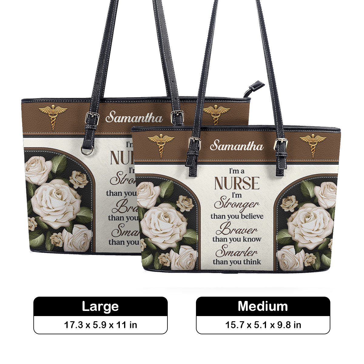 personalized custom nurse tote bag