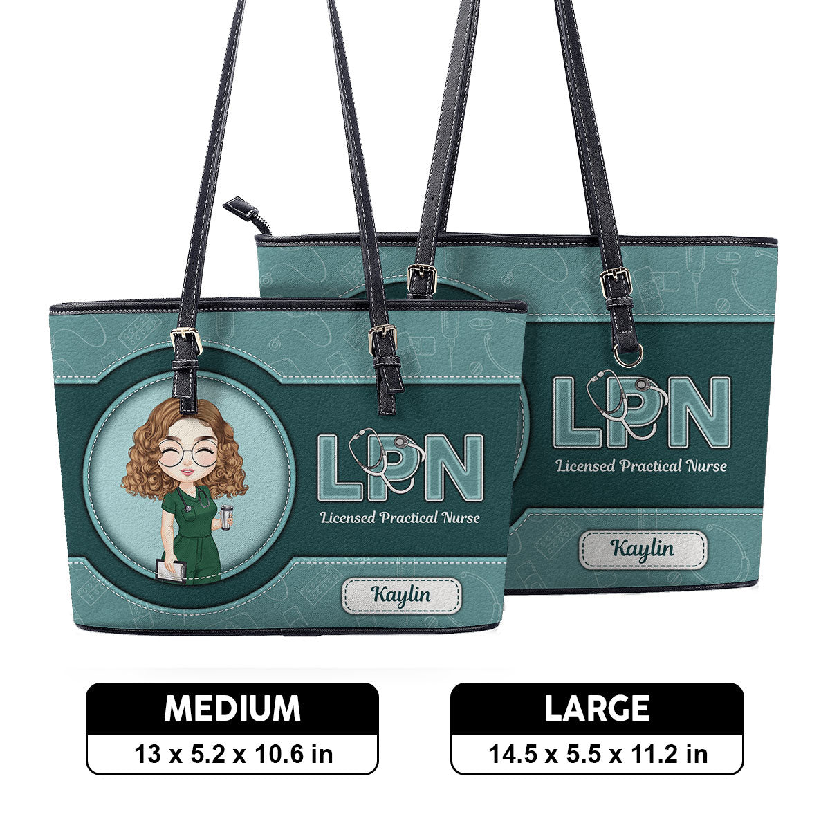 personalized custom nurse tote bag