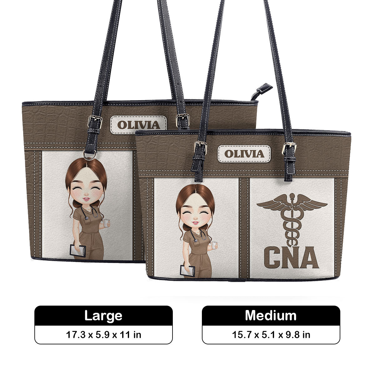 personalized custom nurse tote bag