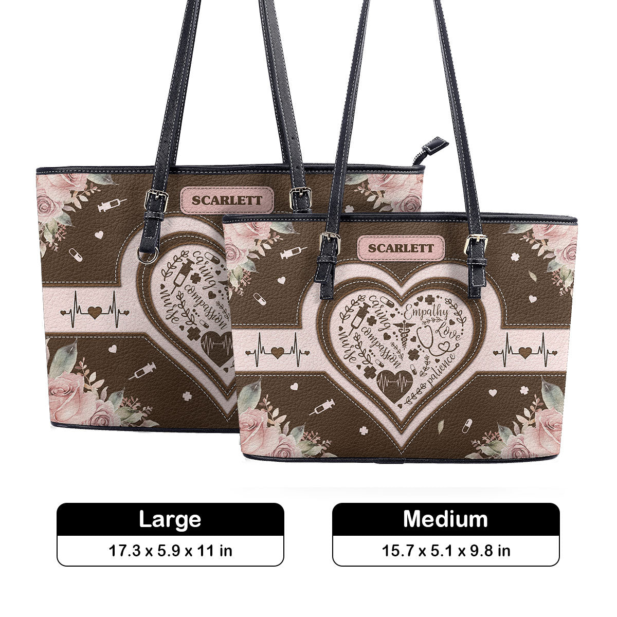 personalized custom nurse tote bag