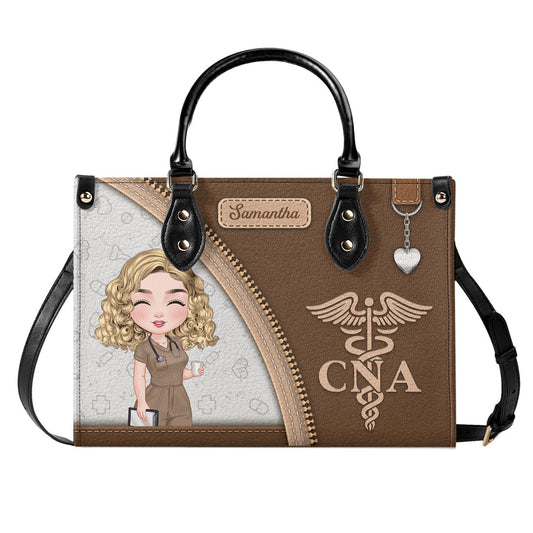 Simple Nurse Life - Personalized Custom Leather Handbag