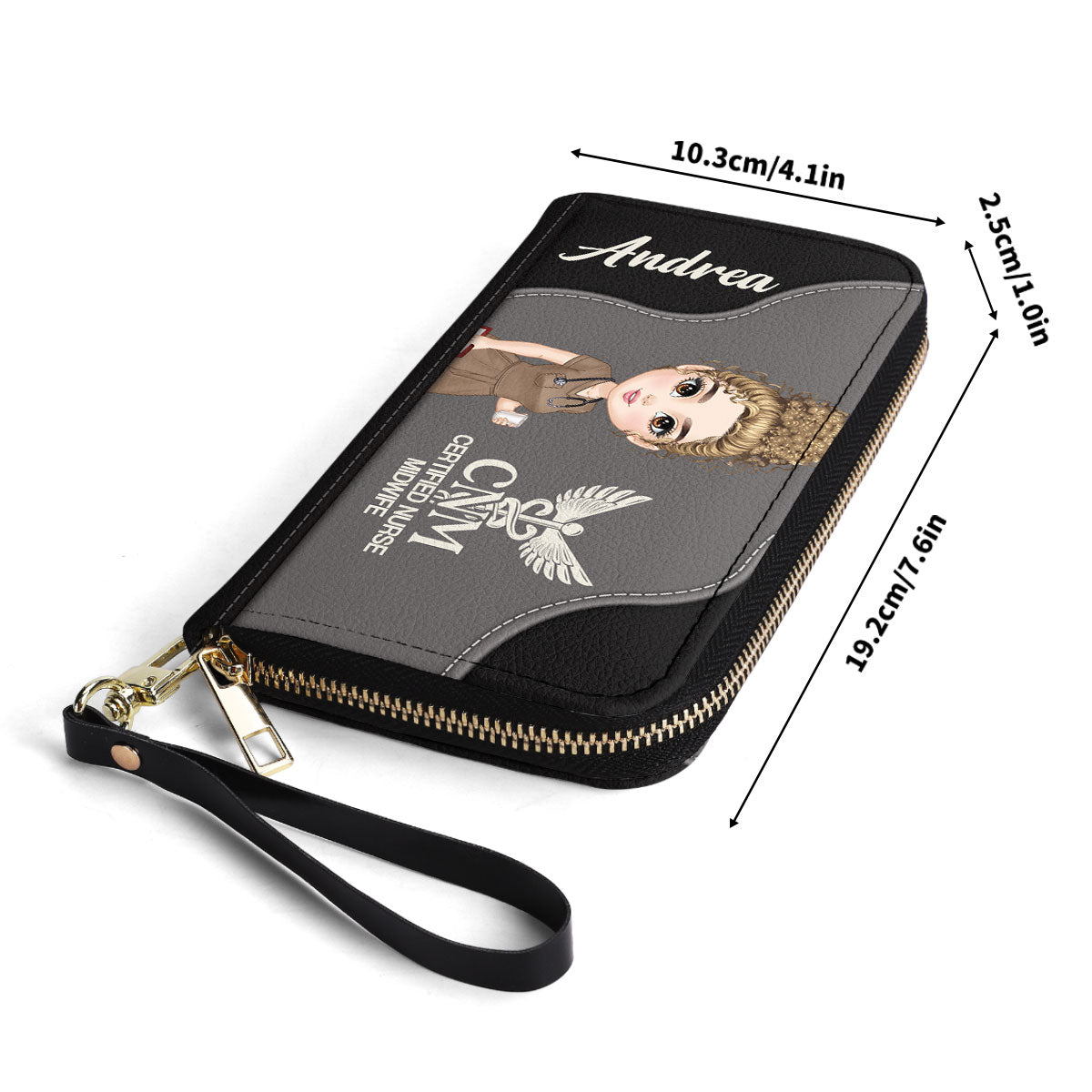 Nurse With Love - Personalized Nurse Leather Long Wallet