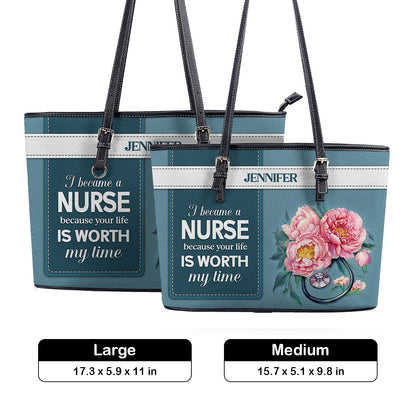 personalized custom nurse tote bag