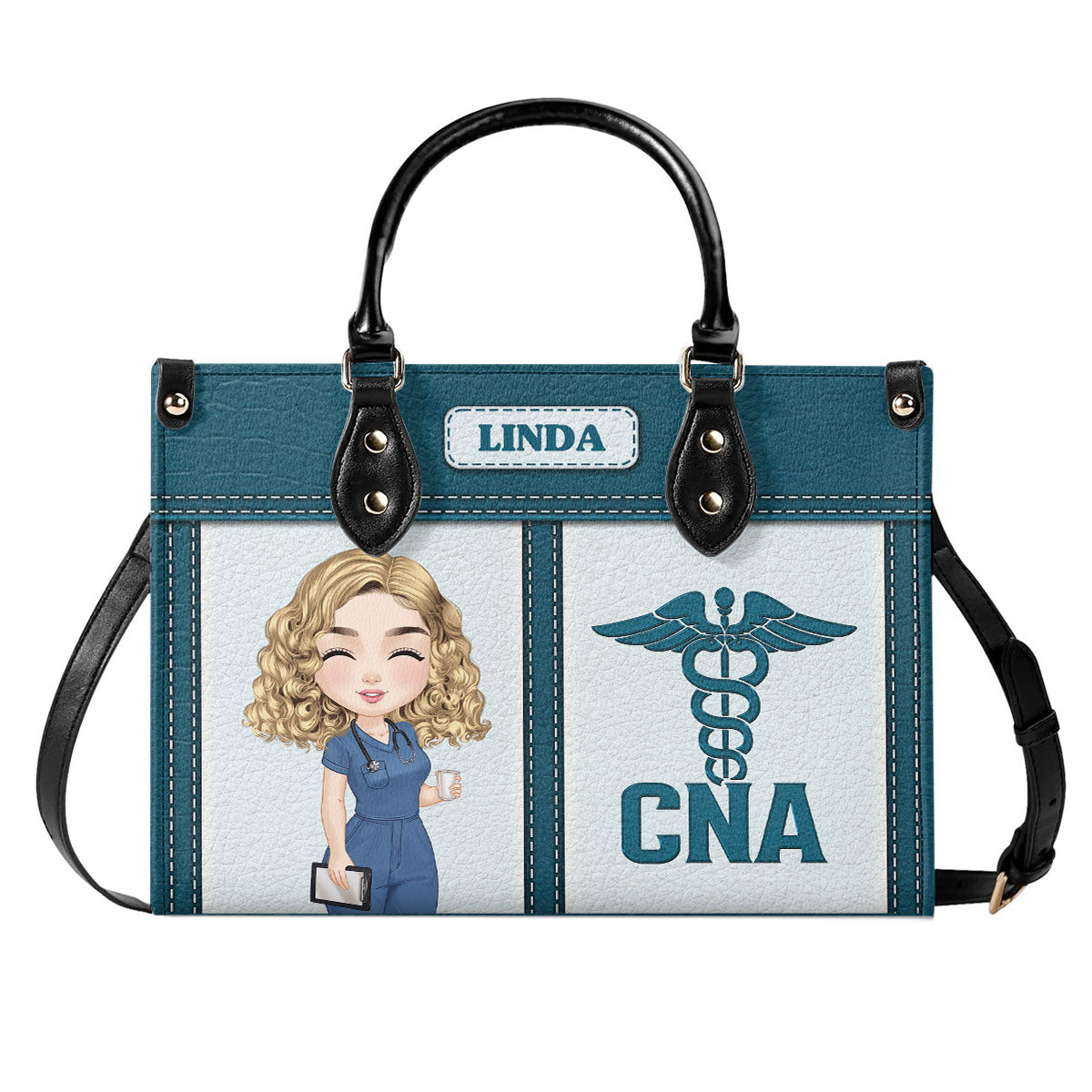 Graceful Nurse - Personalized Custom Leather Handbag