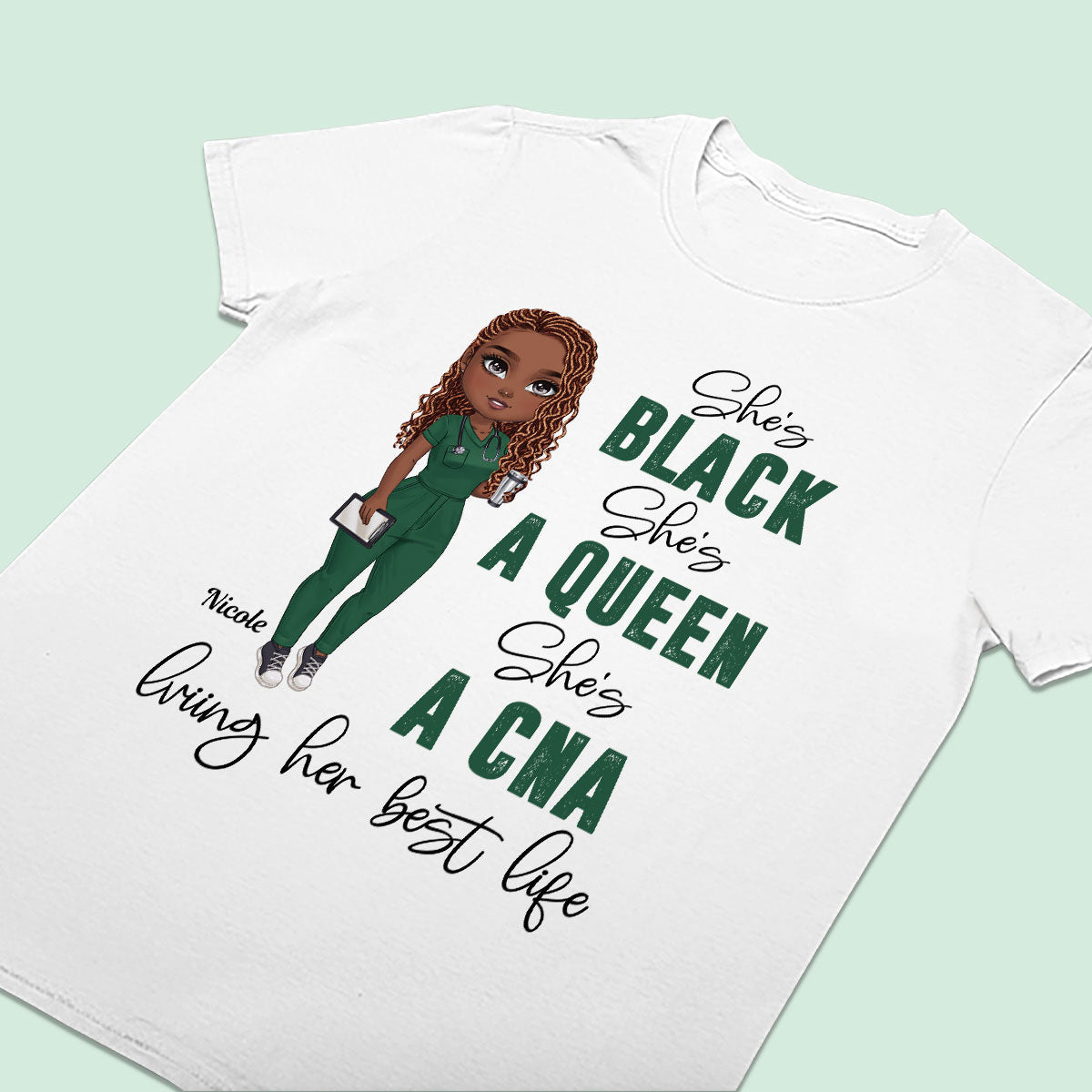 Living Her Best Life - Personalized Custom Nurse T-shirt, Hoodie, Sweatshirt