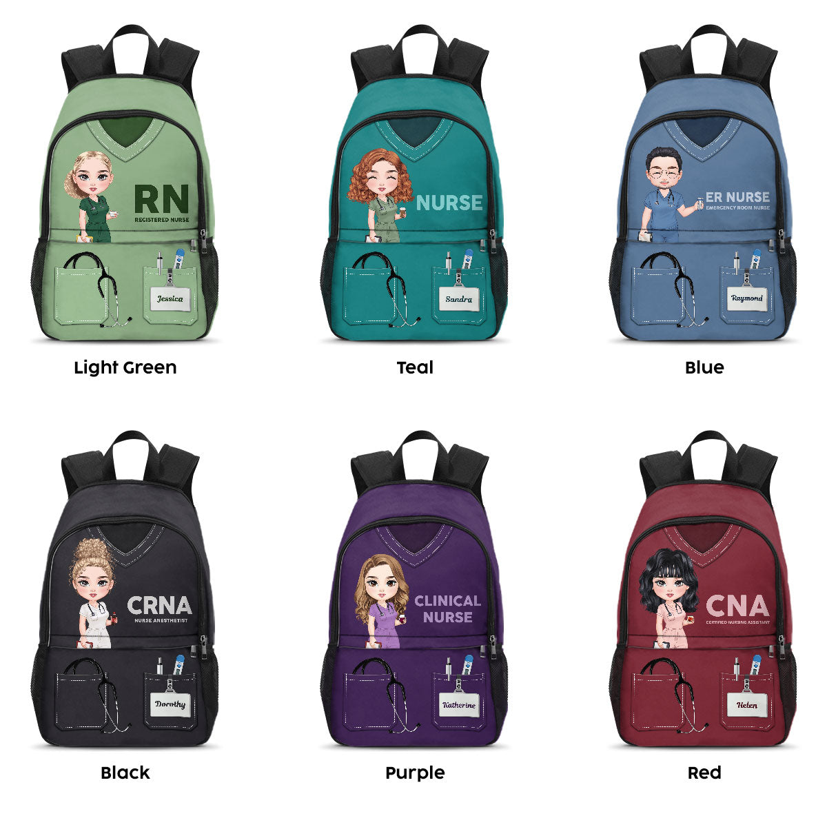 Nurse Scrubs - Personalized Backpack