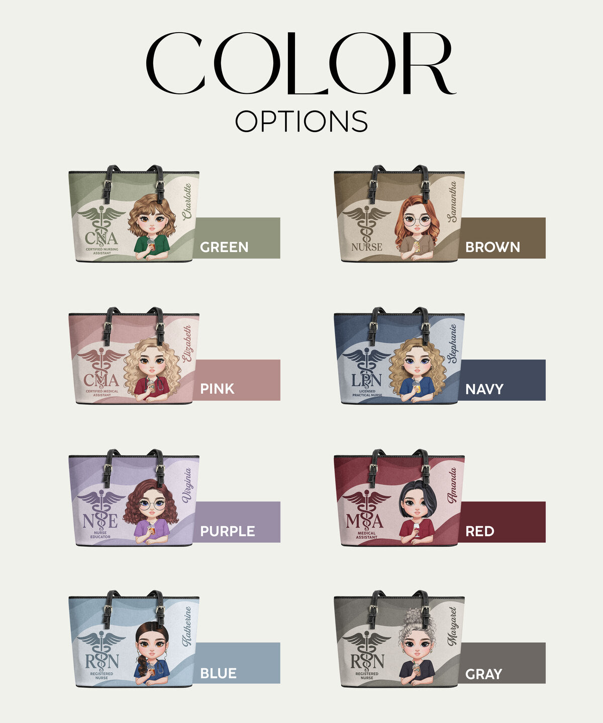 Iconic Nurse Life - Personalized Custom Nurse Leather Tote Bag