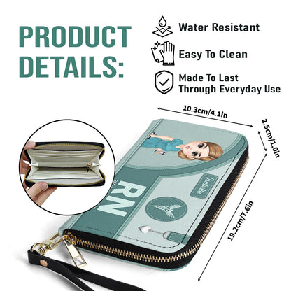 Gentle Style Nurse - Personalized Nurse Leather Long Wallet