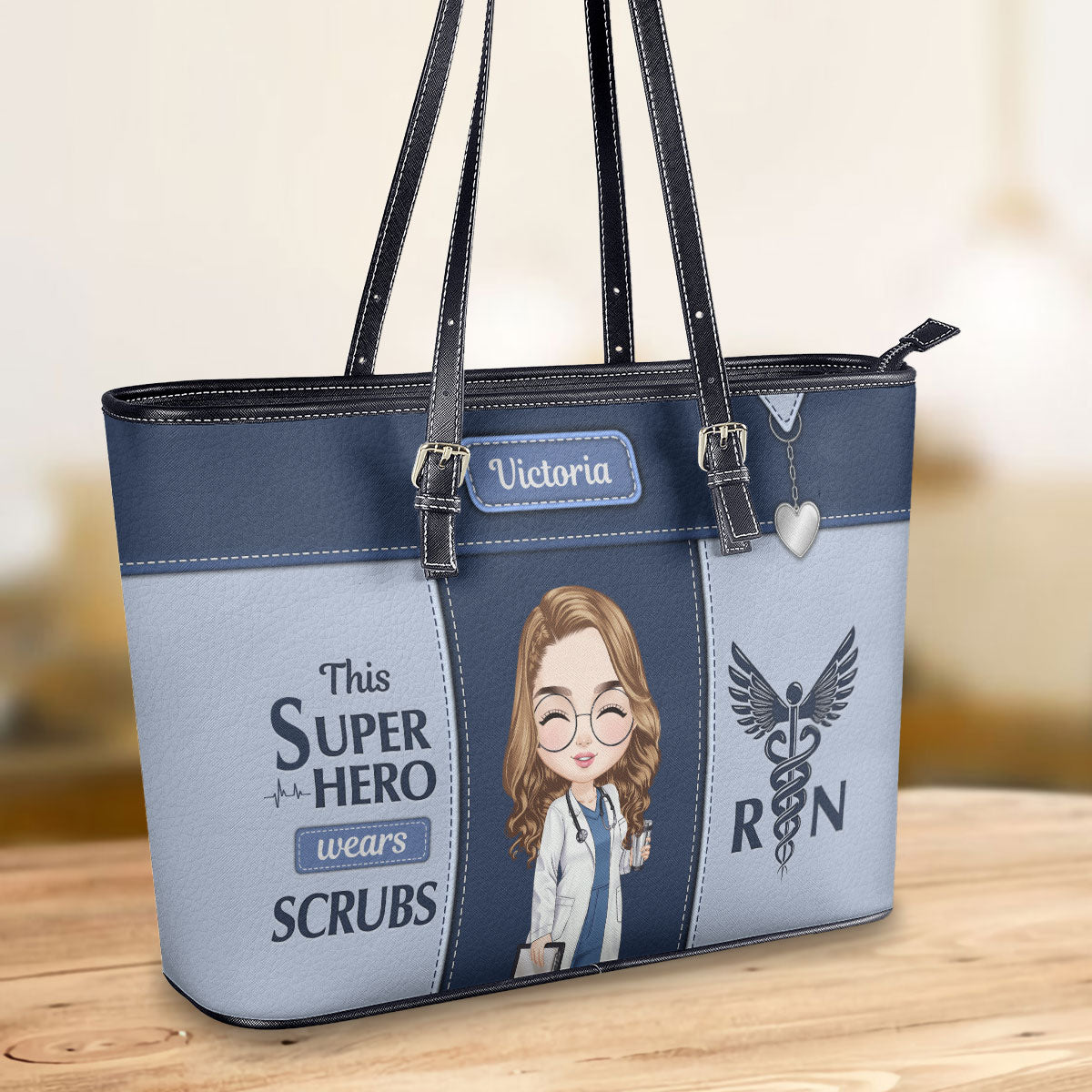 personalized custom nurse tote bag