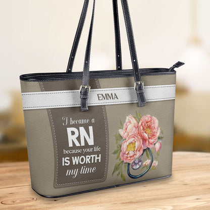 personalized custom nurse tote bag