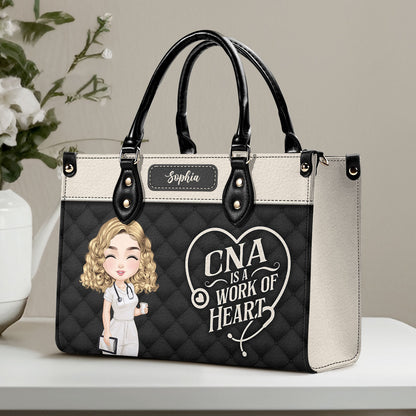 Nursing Is A - Personalized Custom Leather Handbag