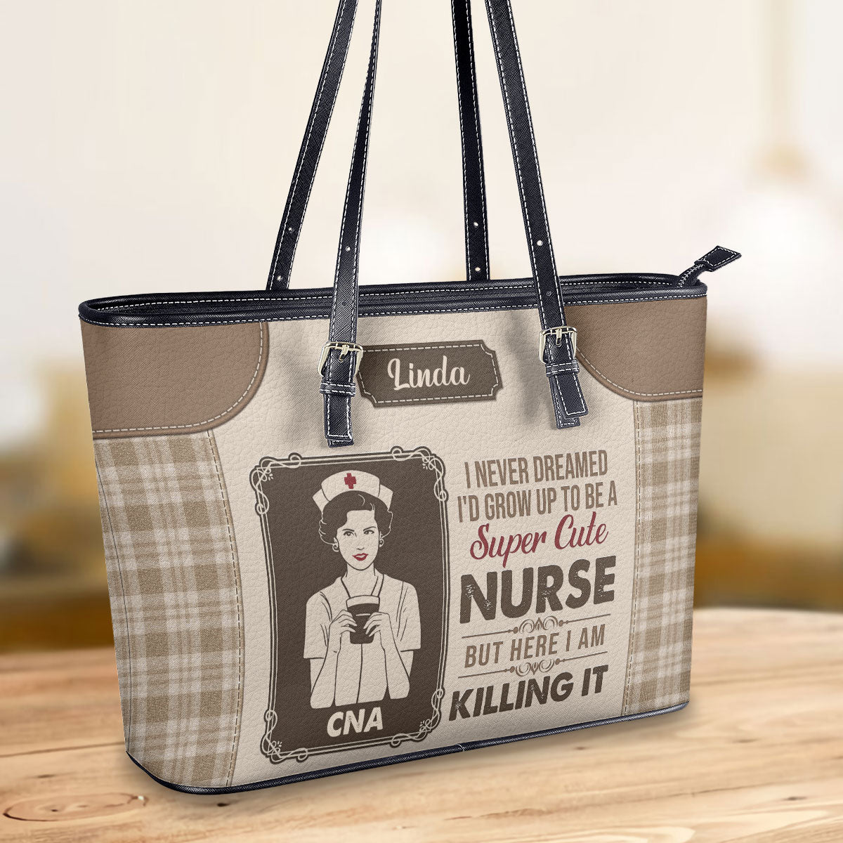 personalized custom nurse tote bag