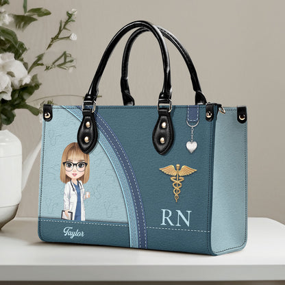 Elegant Nurse Life - Personalized Custom Leather Handbag