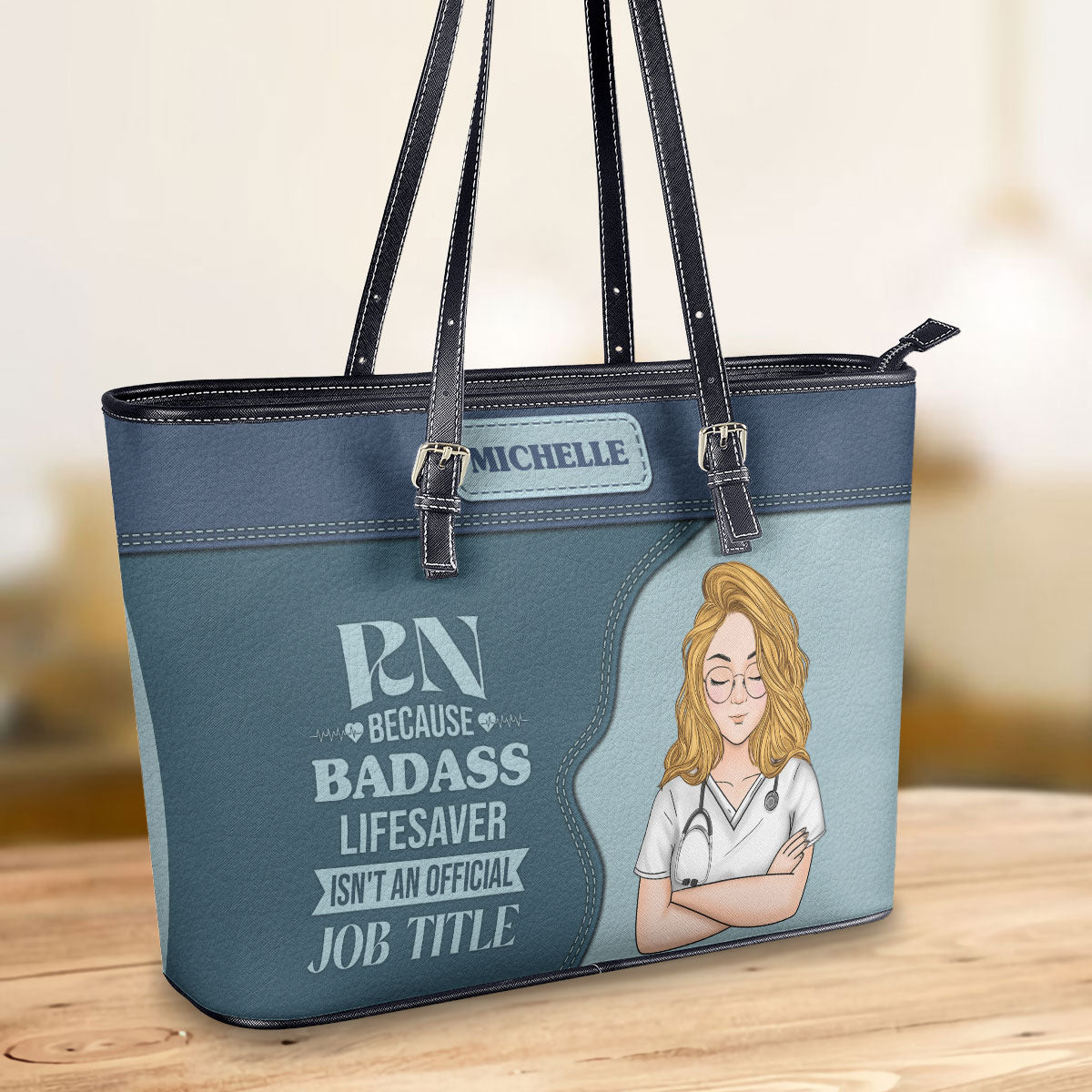 personalized custom nurse tote bag