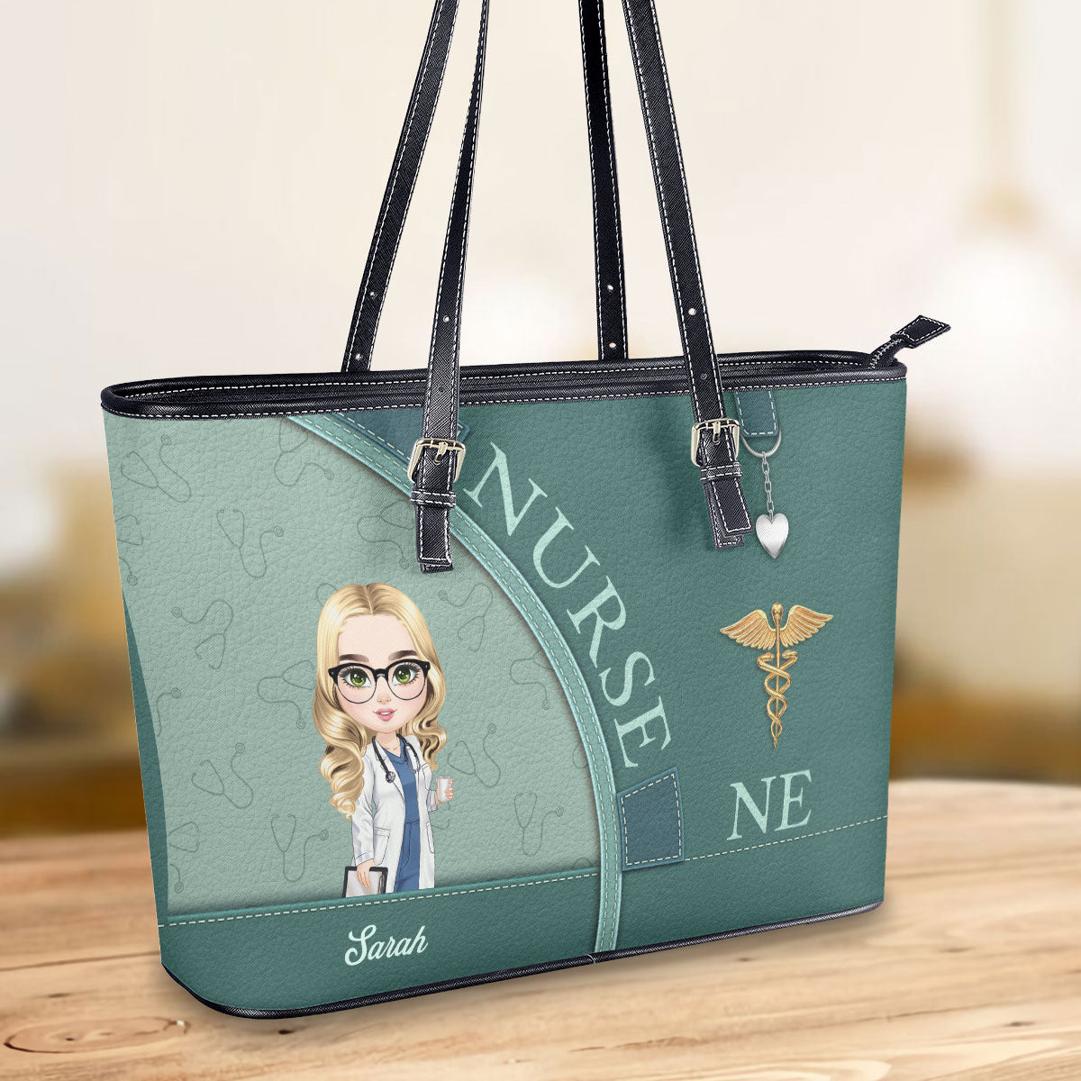 personalized custom nurse tote bag