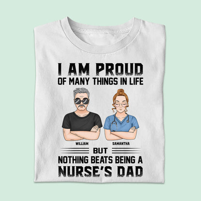 Proud of Being a Nurse's Dad - Personalized Custom T-shirt