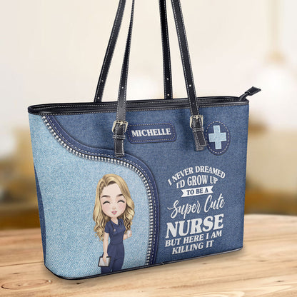 personalized custom nurse tote bag