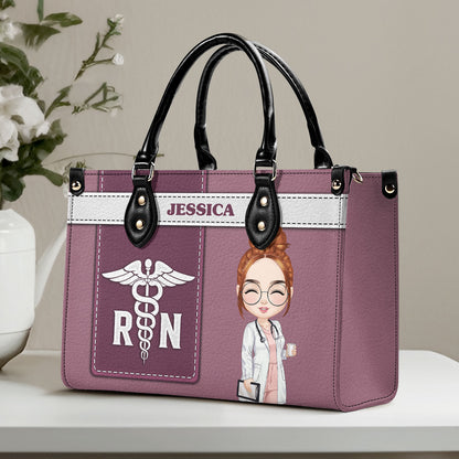 Basic Nurse - Personalized Custom Leather Handbag