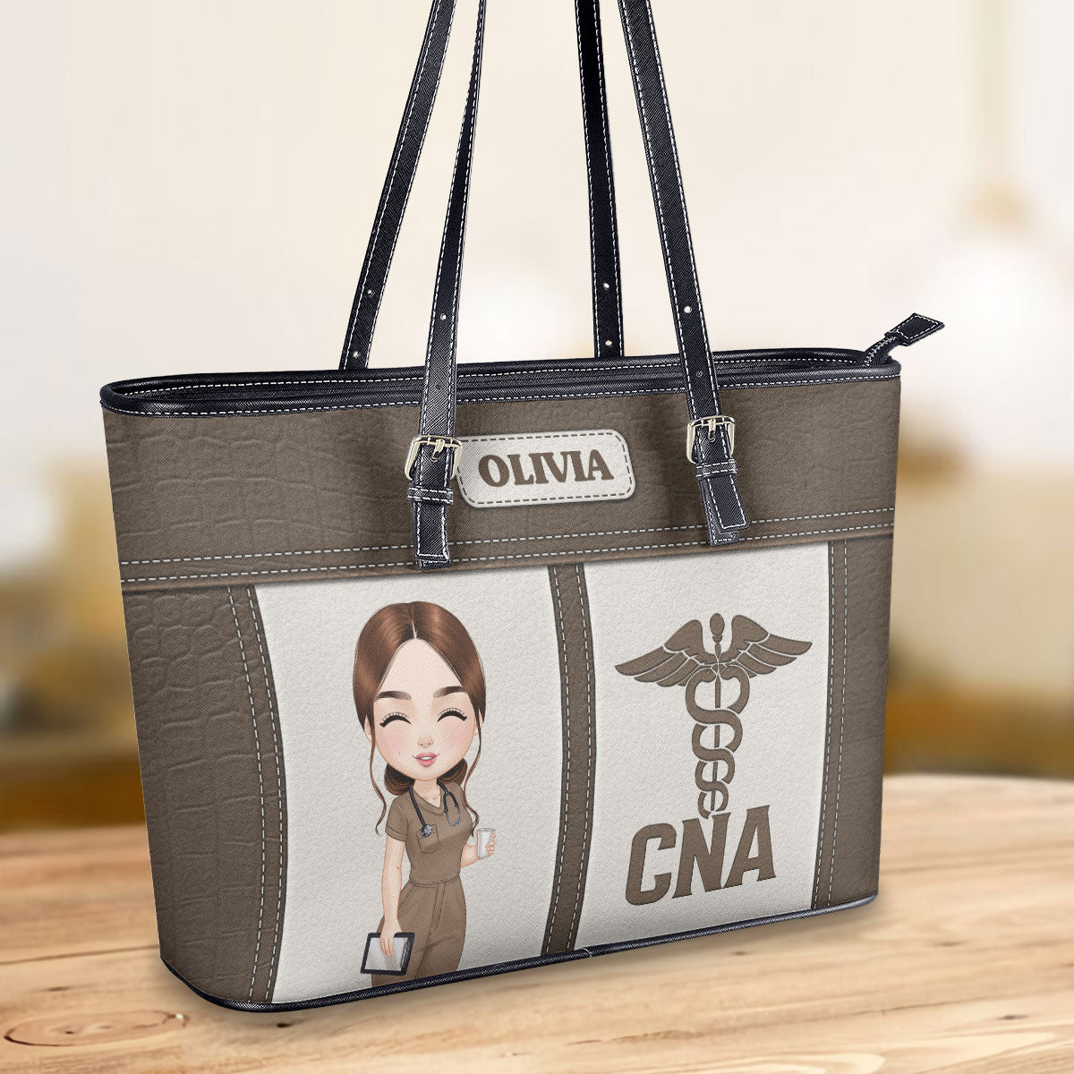 personalized custom nurse tote bag