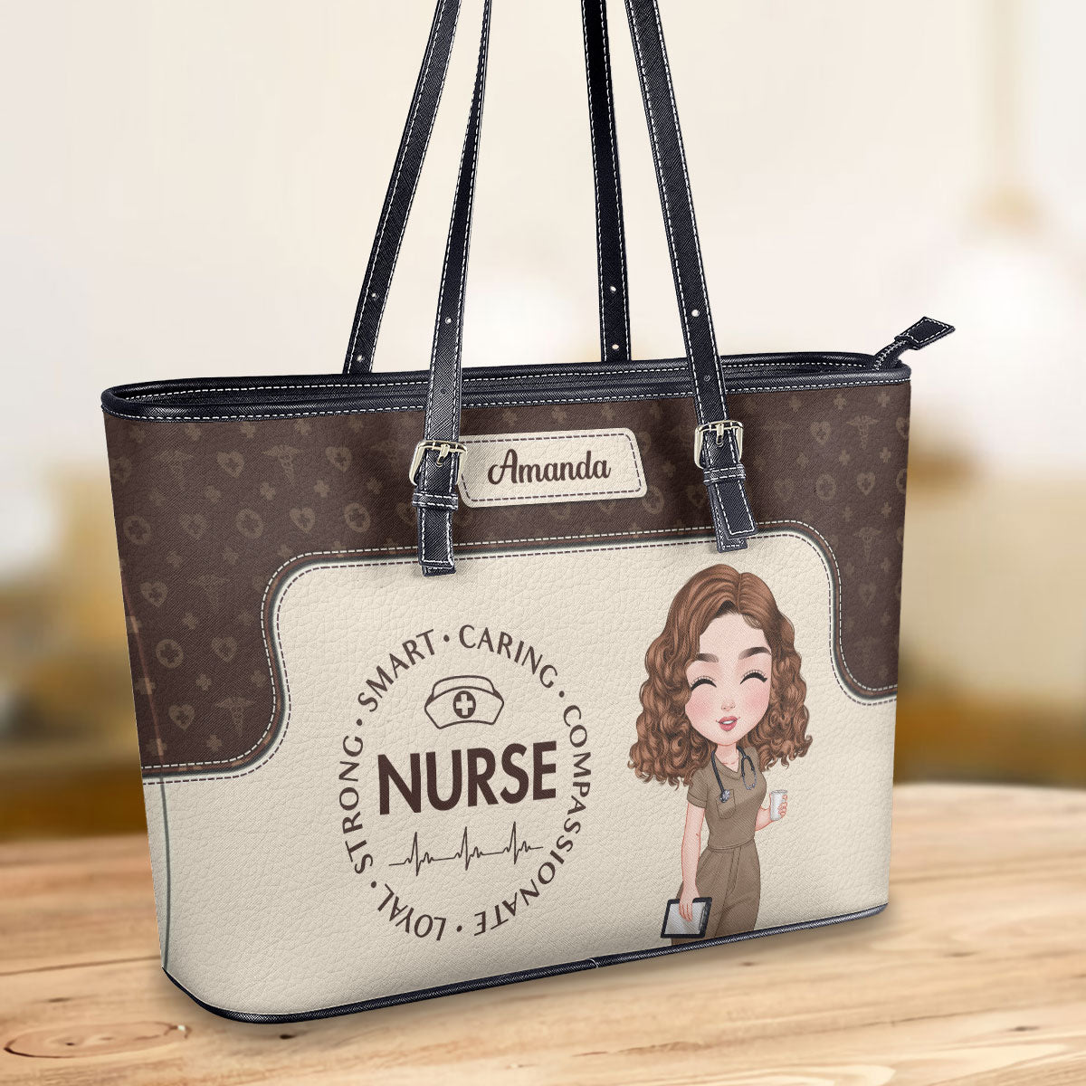 personalized custom nurse tote bag