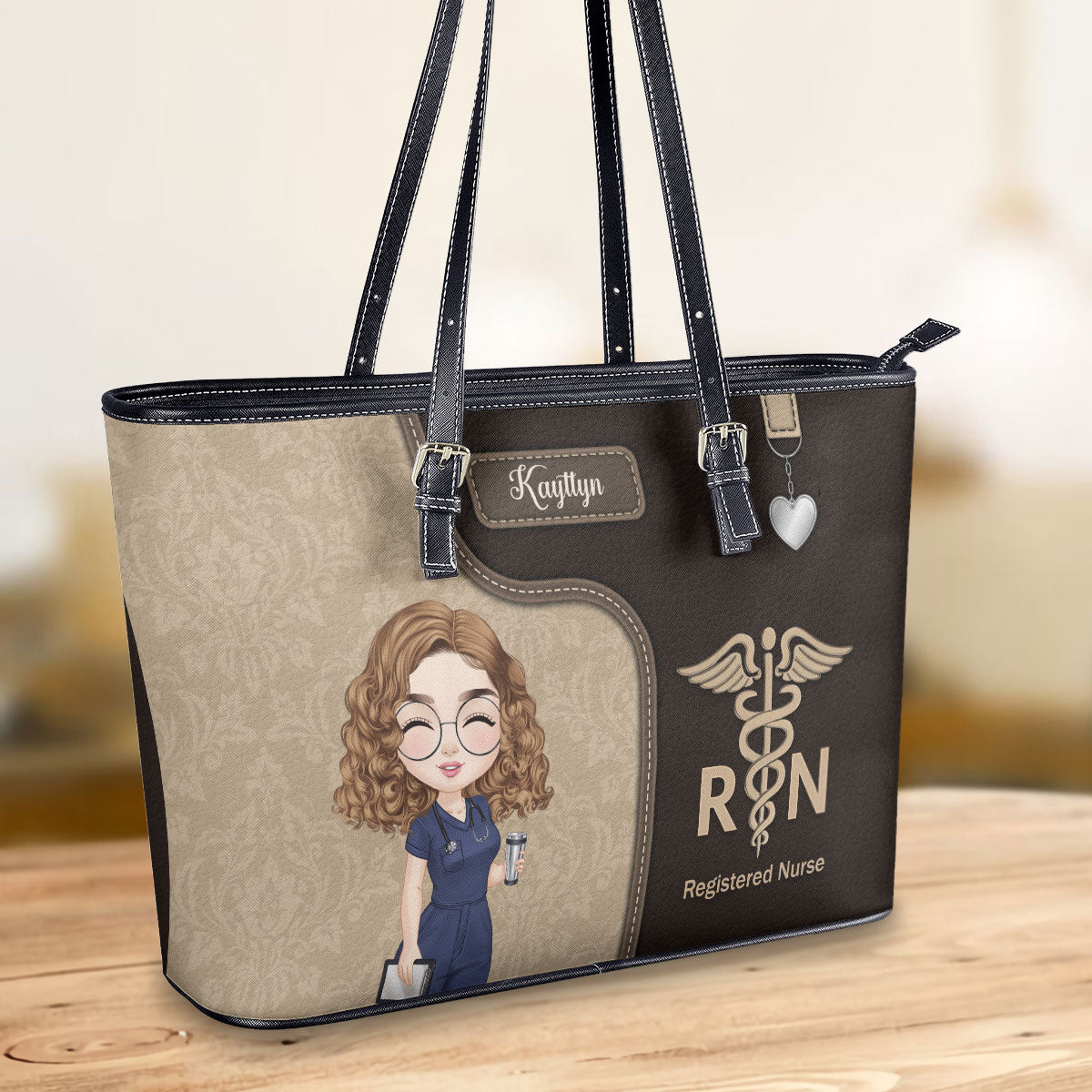 personalized custom nurse tote bag