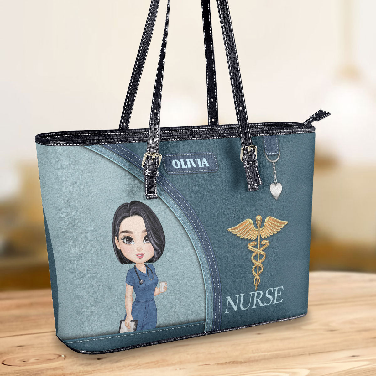 personalized custom nurse tote bag