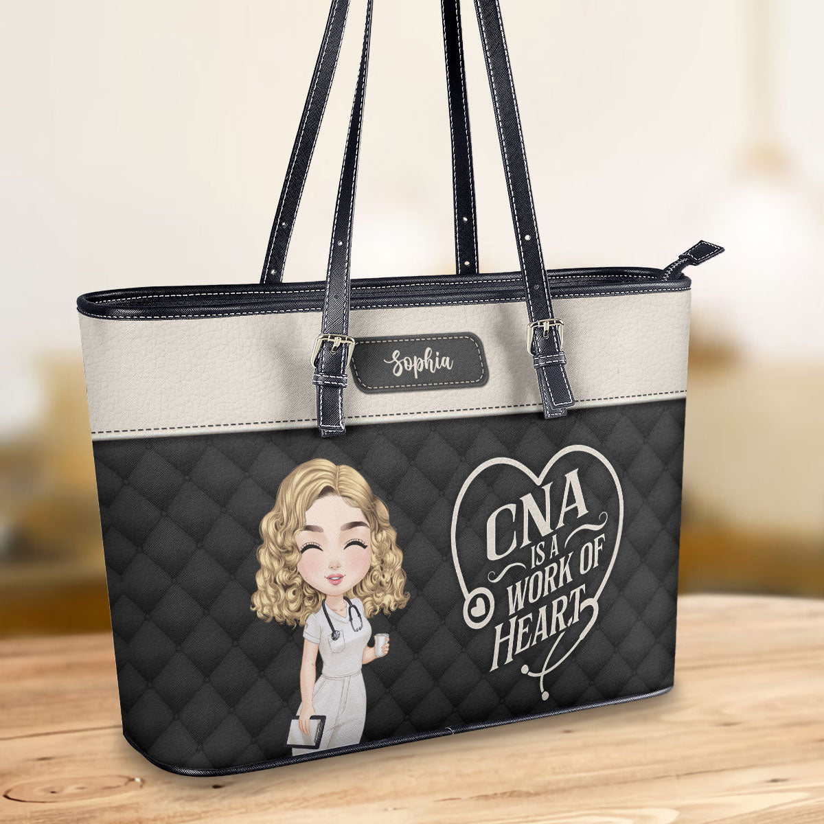 personalized custom nurse tote bag