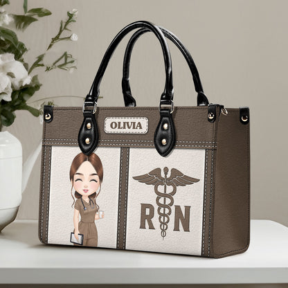 Graceful Nurse - Personalized Custom Leather Handbag