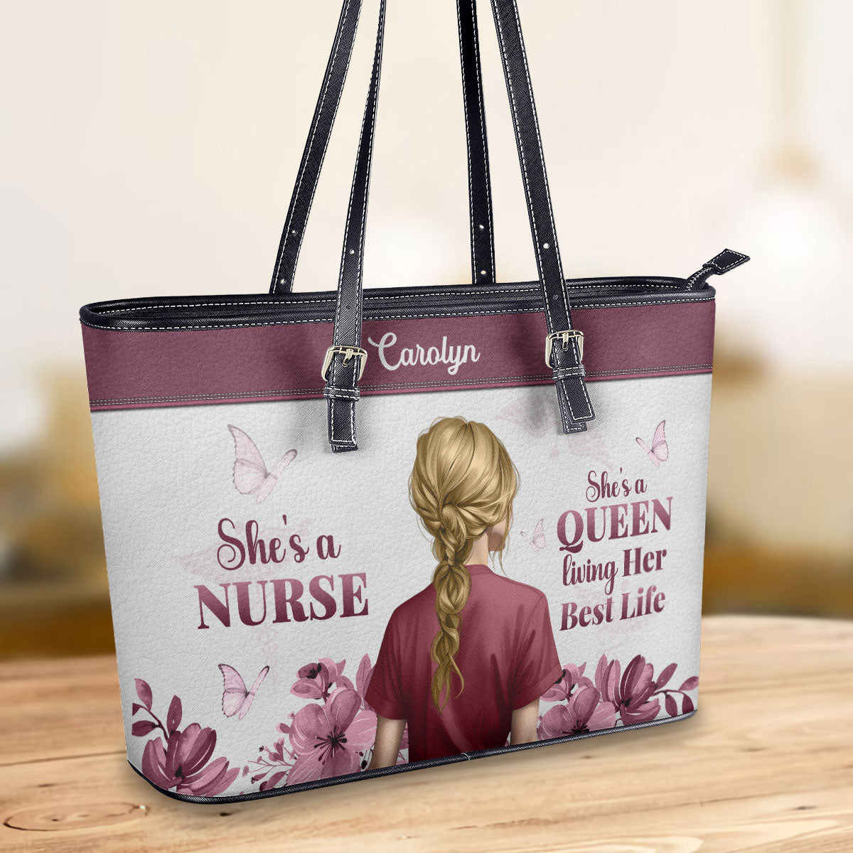 personalized custom nurse tote bag