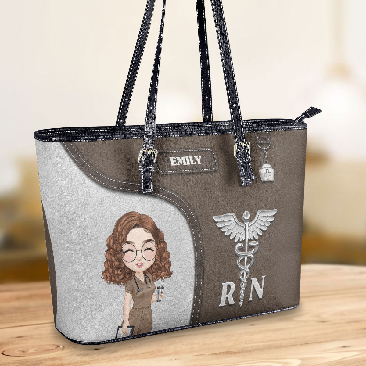 personalized custom nurse tote bag