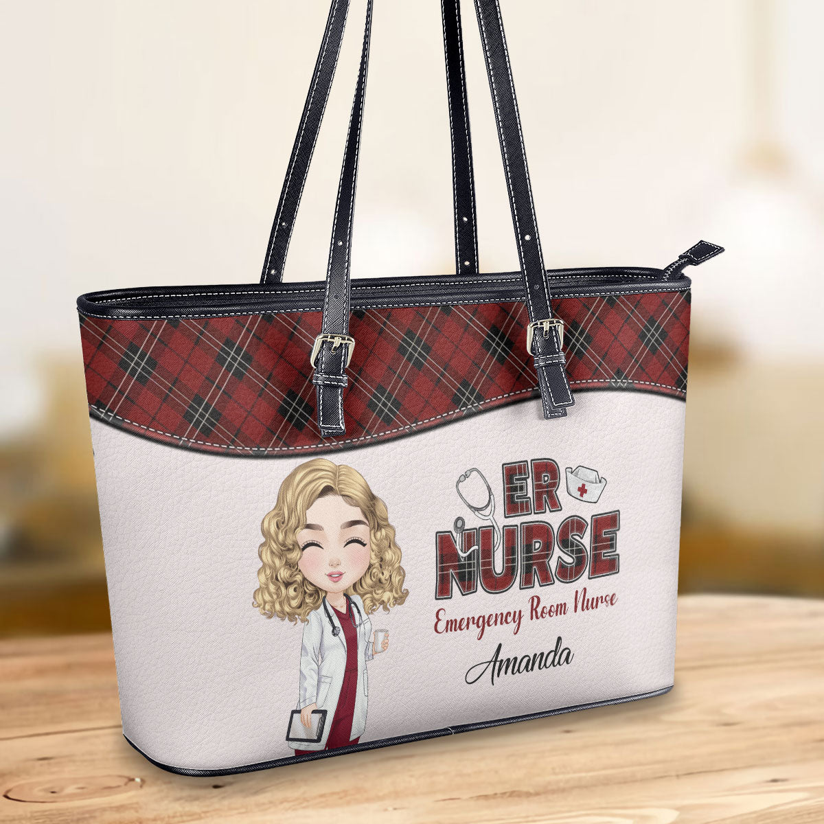 personalized custom nurse tote bag