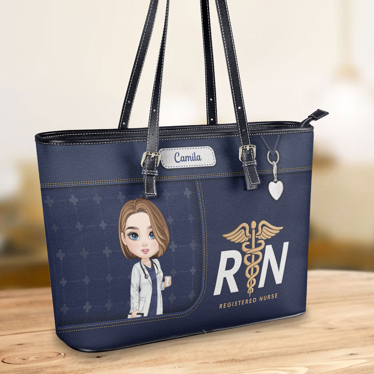 personalized custom nurse tote bag