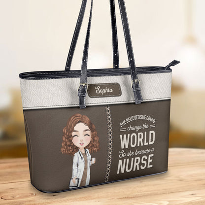 personalized custom nurse tote bag